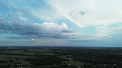 Fototapeta premium Soft fluffy clouds seen in mid-air