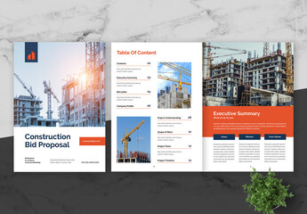 Blue And Orange Construction Proposal