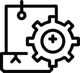 Obraz premium Business strategy roadmap with gears and planning elements