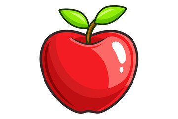 red apple vector illustration