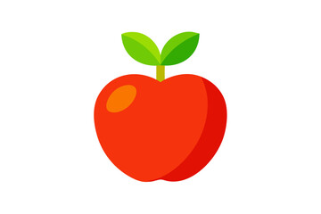red apple isolated on white