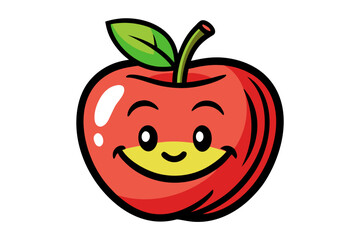 red apple vector illustration