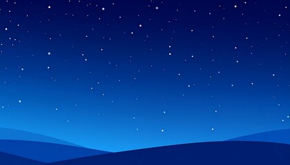 Cartoon starry night landscape background.
