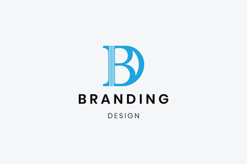 Modern Classic "BD" logo design