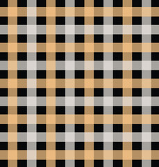 Black, Tan and Gray Buffalo Check Plaid Background.