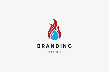 Abstract modern fire Logo Template