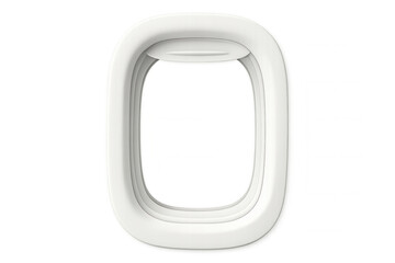 Obraz premium Airplane window with transparent background, perfect for showcasing landscapes or adding a touch of wanderlust to your projects