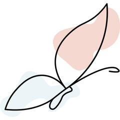 Butterfly Continous Line Drawing