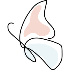 Butterfly Continous Line Drawing