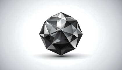 Geometric Abstract Diamond on White.