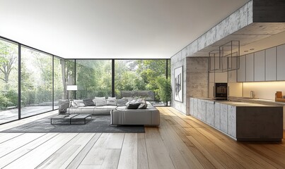 Concept of home refurbishment, showing the transformation and renovation of a residential space. The image emphasizes the process of updating, modernizing, and optimizing living, Generative AI