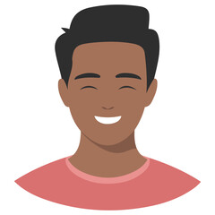 Man face avatar isolated vector illustration on white background