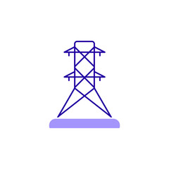 Icon a transmission tower, isolated against a clean background.