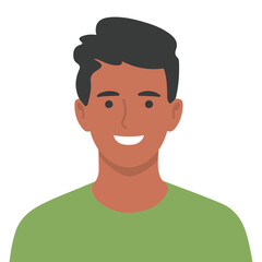 People avatar man face isolated cute vector illustration flat style