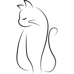 Cat Line Art