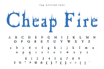 Fire alphabet flame font cut files burn vector