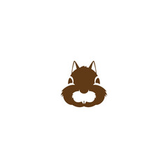 squirel face logo. vector illustration of squirrel head for icon, symbol or logo