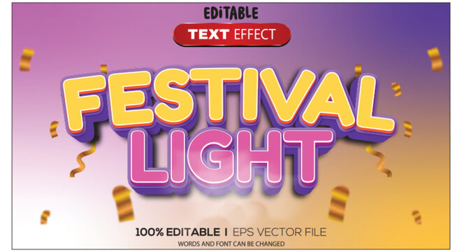 3d text effect festival theme - Powered by Adobe