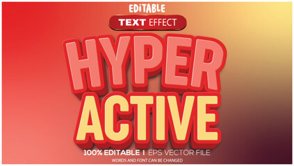 3d text effect hyper theme