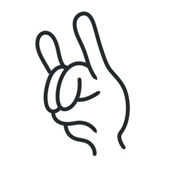 手のサイン　狐