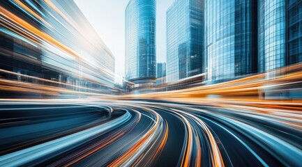 Fototapeta premium City street motion blur
