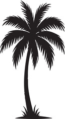 Tropical palm tree silhouette for coastal designs