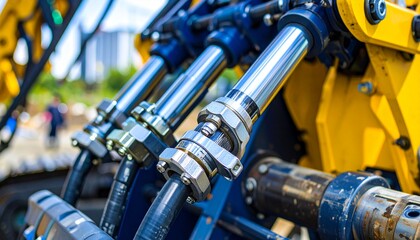 Obraz premium Hydraulic cylinder 