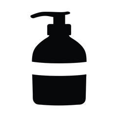 Black and white soap dispenser bottle vector illustration for hygiene and personal care needs
