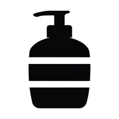 Obraz premium Dispenser bottle icon vector illustration for soap shampoo lotion or sanitizer product design element