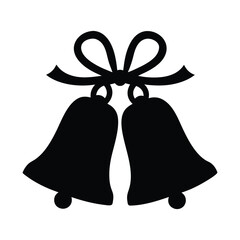Wedding bells silhouette vector graphic for invitations cards and decorations clip art design