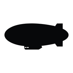 Airship zeppelin blimp vector illustration clip art icon symbol graphic design element silhouette drawing © black man