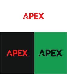 Apex logo design with color variations