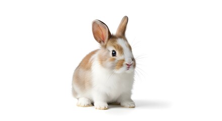 Fototapeta premium white rabbit on white background