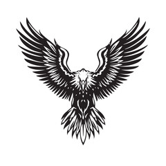 Elegant eagle bird logo vector design symbolizing freedom, creativity, peace, and modern professional branding identity