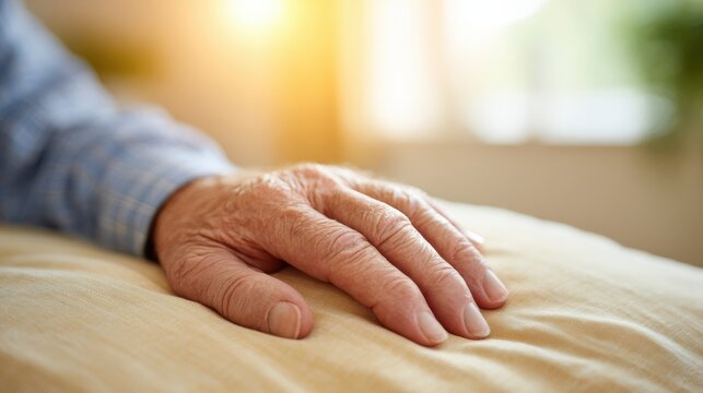 Caregiver or elderly care concept. A profession or trend of providing elderly care services. Assisting and taking care of bedridden patients or those with limited mobility.