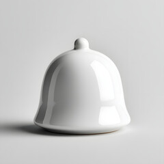 Fototapeta premium This stunning white ceramic bell embodies minimalist elegance, evoking warmth and festive spirit.