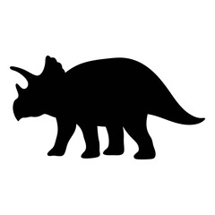 Triceratops silhouette vector graphic prehistoric animal illustration artwork image design element