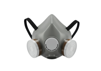 Isolated half-mask respirator for protection of the respiratory system against harmful substances
