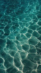 Rippled teal water surface