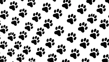 Fototapeta premium seamless pattern with animal tracks