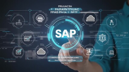 Business Person Interacting with a Digital SAP System - Powered by Adobe