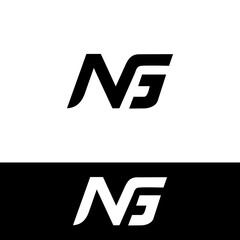 Modern monogram logo design featuring interlocking letters N and F.