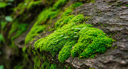 Moss growing on tree bark