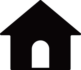 家のアイコン　モノトーン