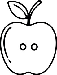 A vibrant cartoon vector illustration of a healthy red apple with a green leaf and a friendly worm