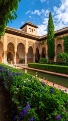 Fototapeta premium Spanish courtyard garden