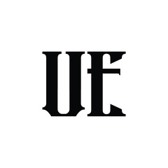 UE monogram logo design letter text name symbol monochrome logotype alphabet character simple logo