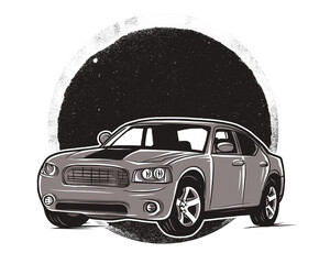 retro car silhouette