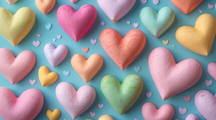 Obraz premium Fabric Hearts — Warmth, Color, and a Touch of Care