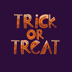 Vector Handdraw Trick or Treat Lettering